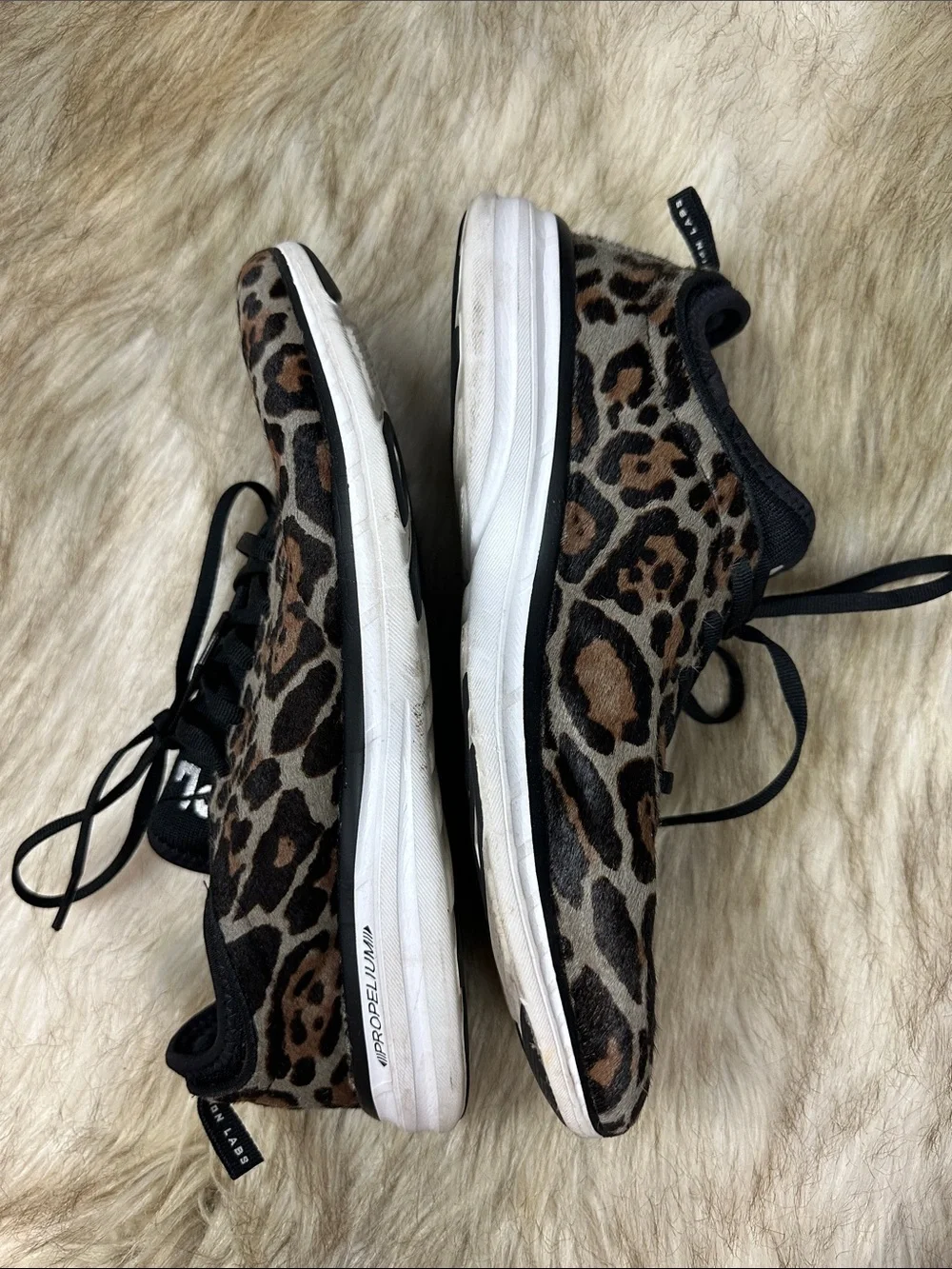 APL Phantom Leopard Pony Hair Running Sneakers Women's US 10 EU 41